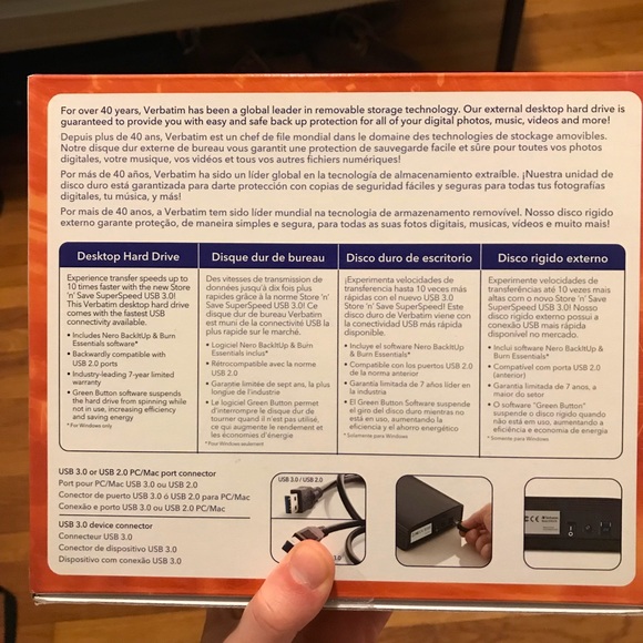 Verbatim 1 Terabyte hard drive - Picture 3 of 5